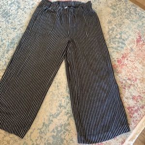 Black with White Striped Pants